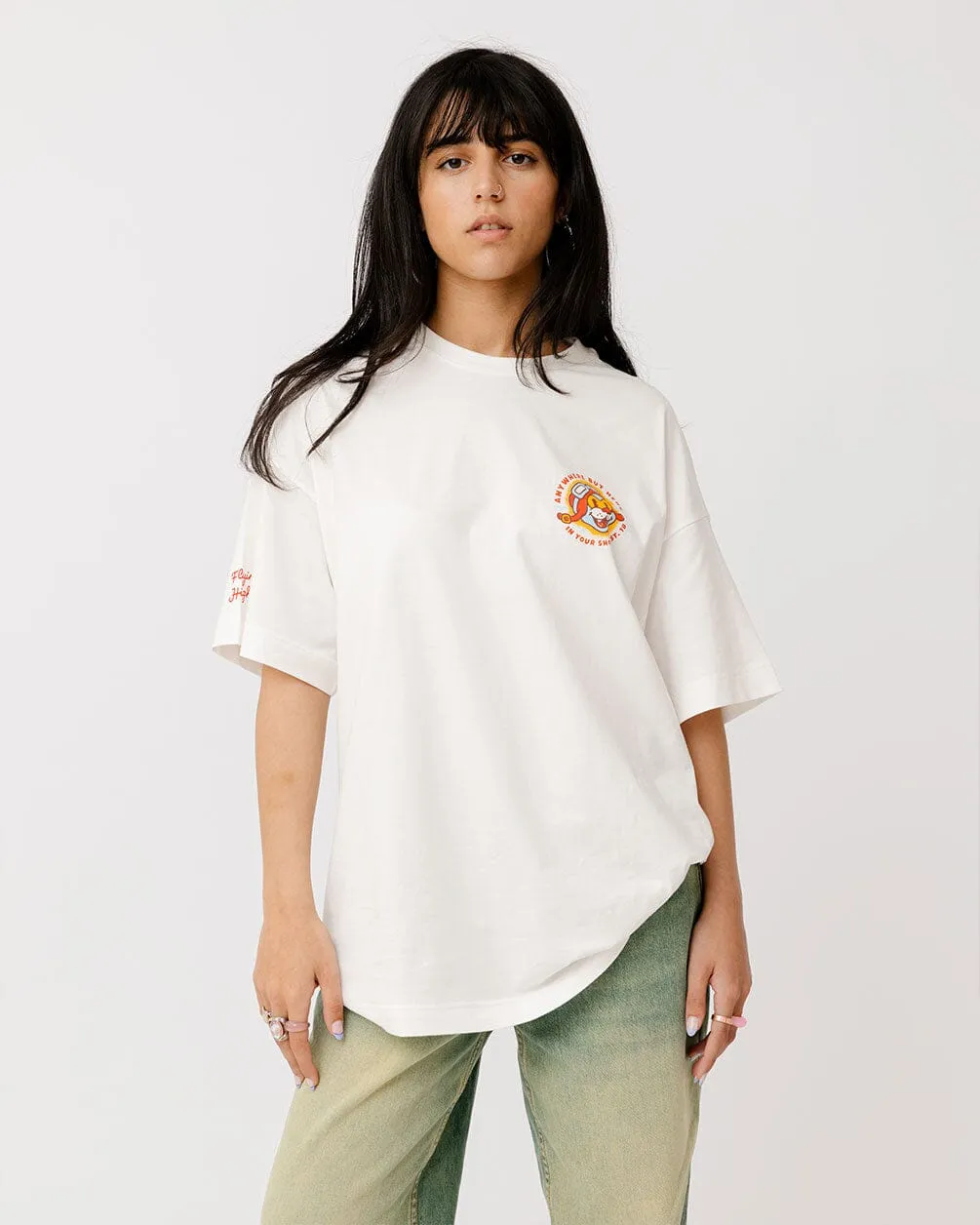 Nowhere Fast Printed Oversized Tee