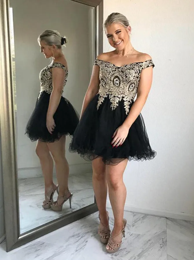 Off the Shoulder Sweet 16 Dresses,Black Sweet 16 Dress,Plus Size Sweet 16 Dress,SW00011