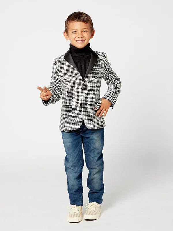 One Friday Black Check Blazer