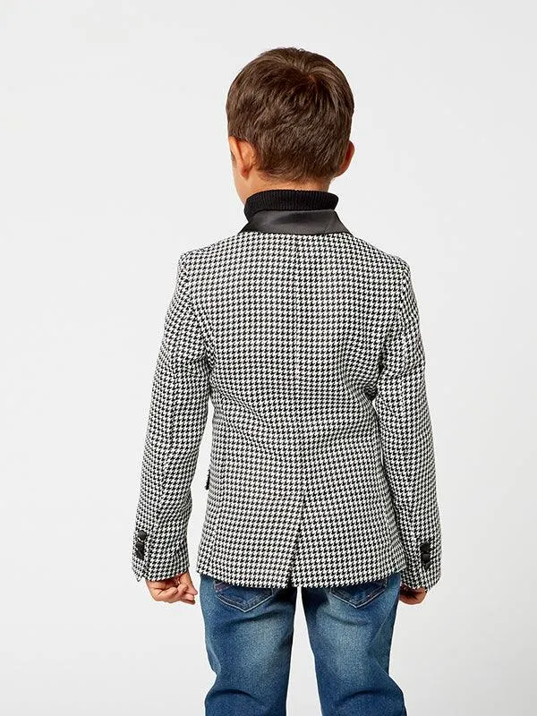 One Friday Black Check Blazer