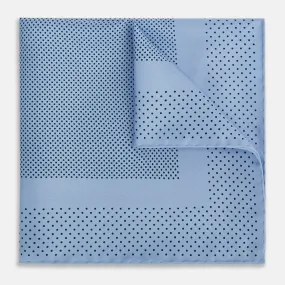 Pale Blue Dot Silk Pocket Square