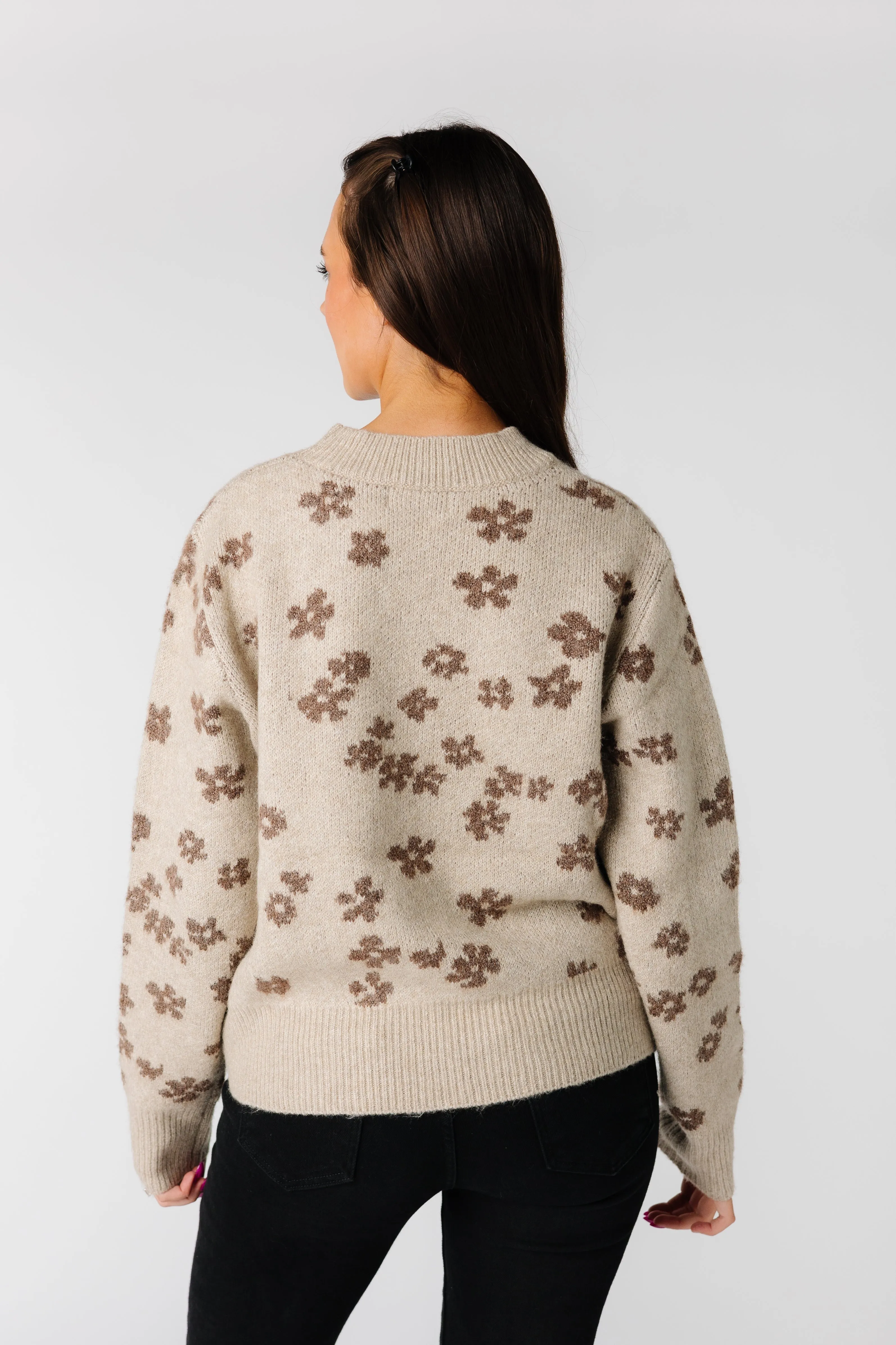 Sammy Cozy Floral Print Sweater