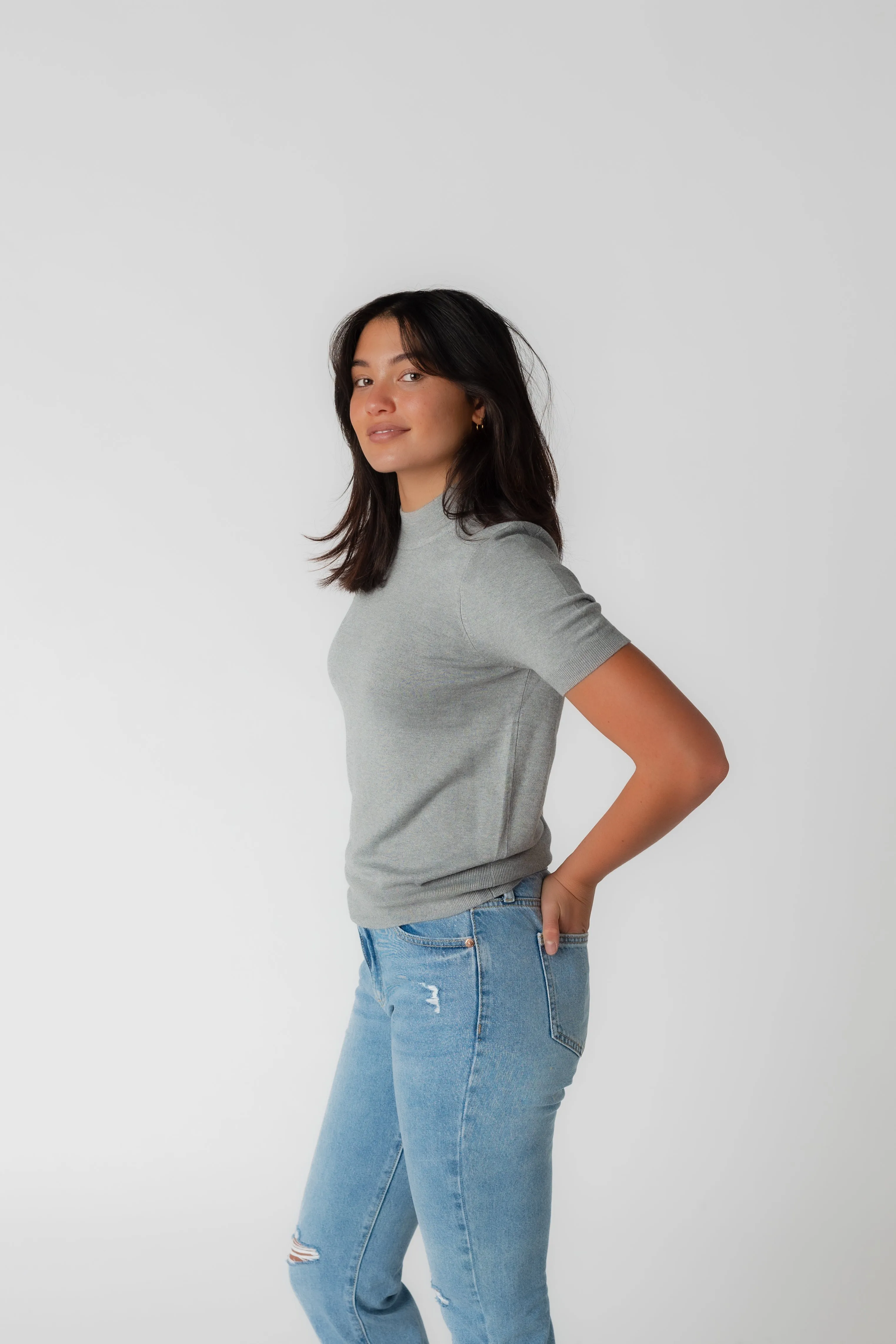 Stella Soft Mock Neck Sweater