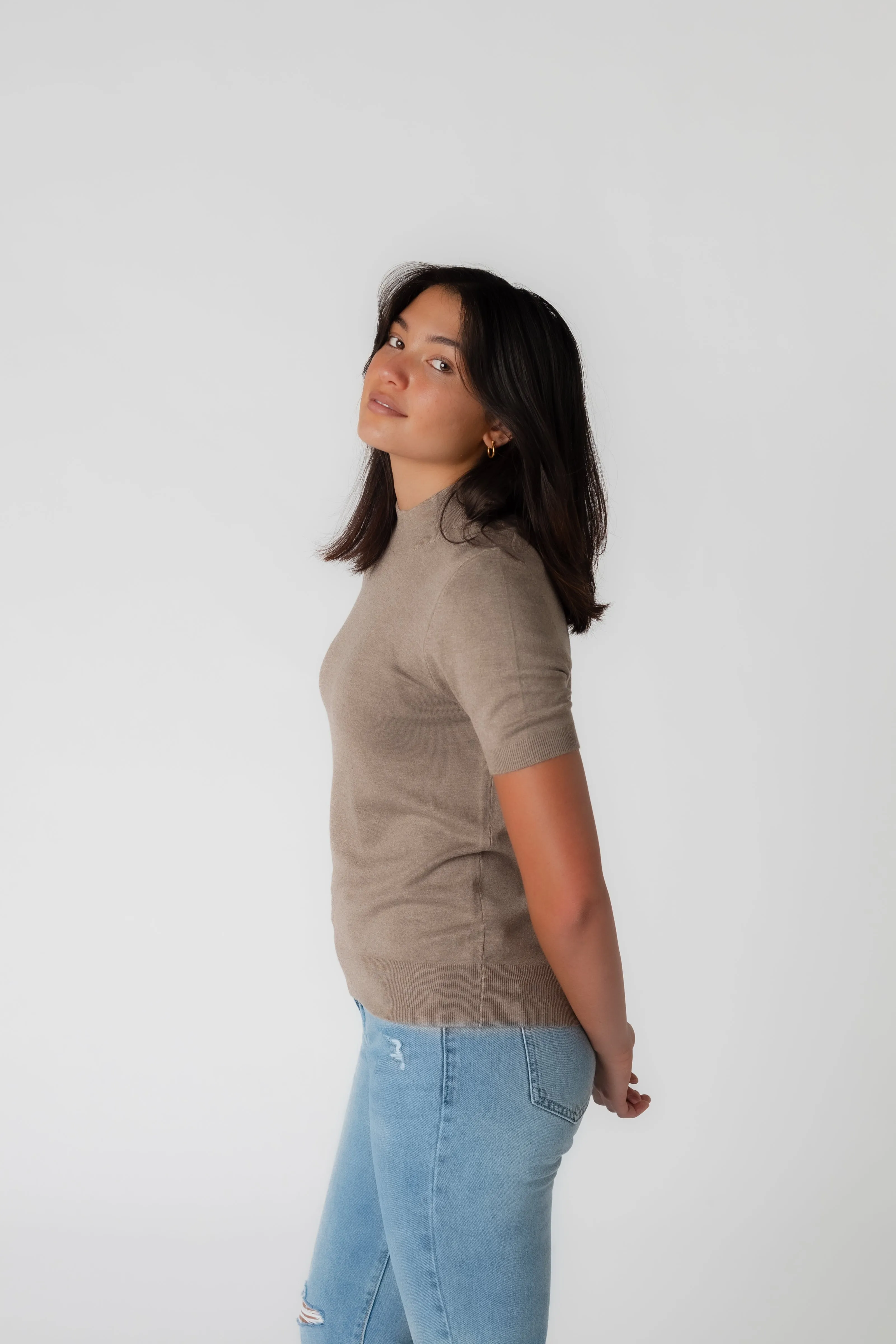Stella Soft Mock Neck Sweater