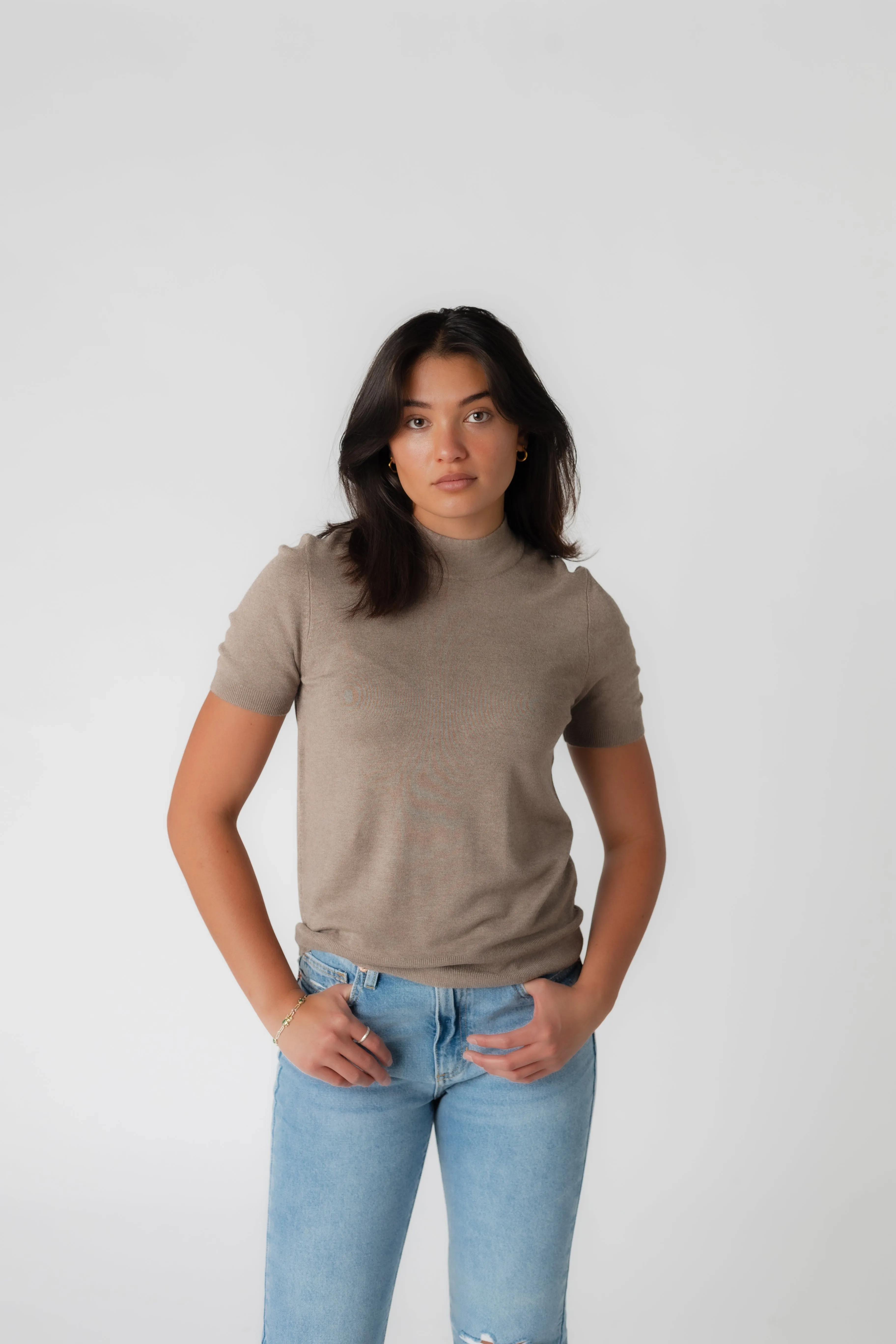 Stella Soft Mock Neck Sweater