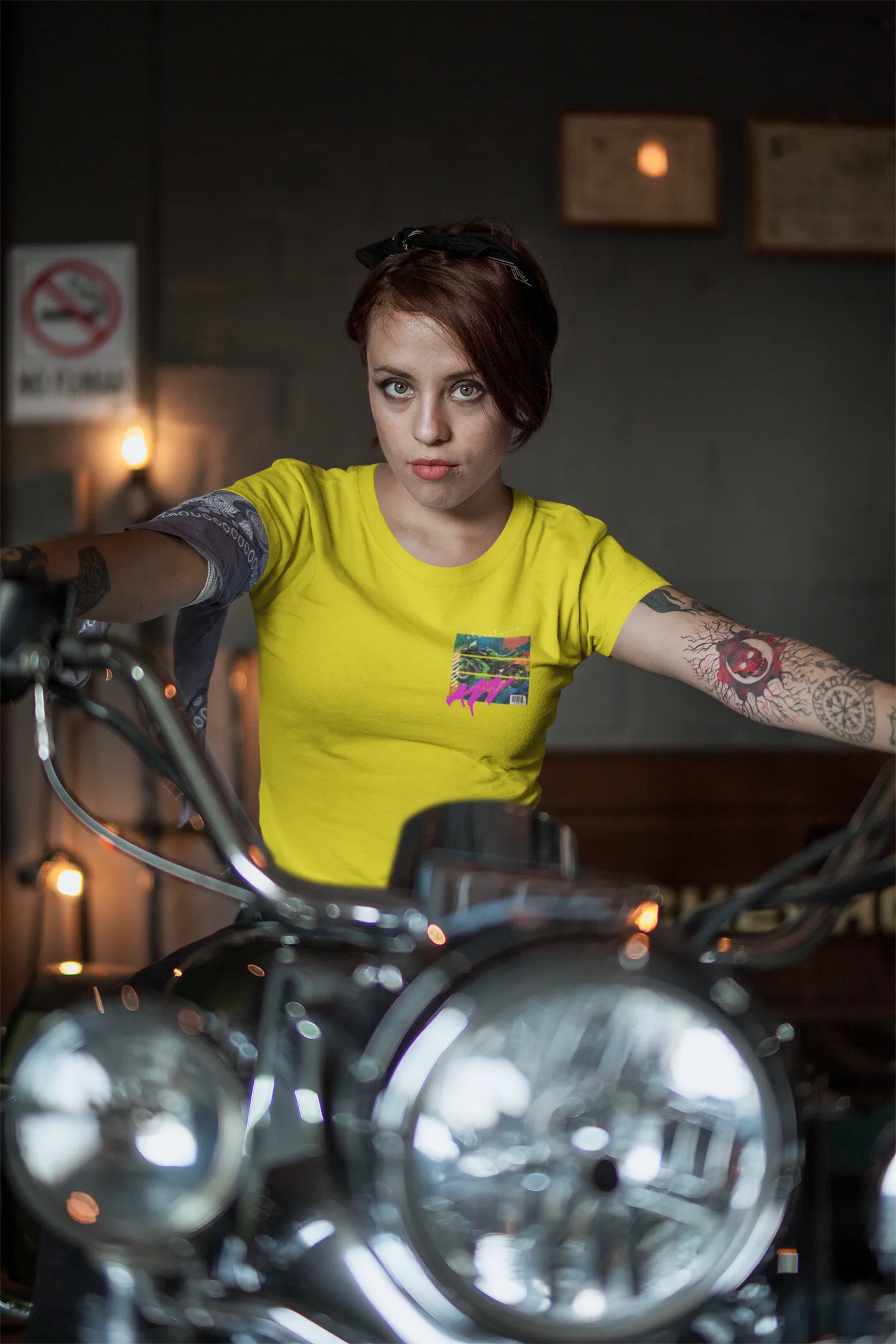 T-shirt Classic Jersey Short Sleeve (Urban Green Motorbike )