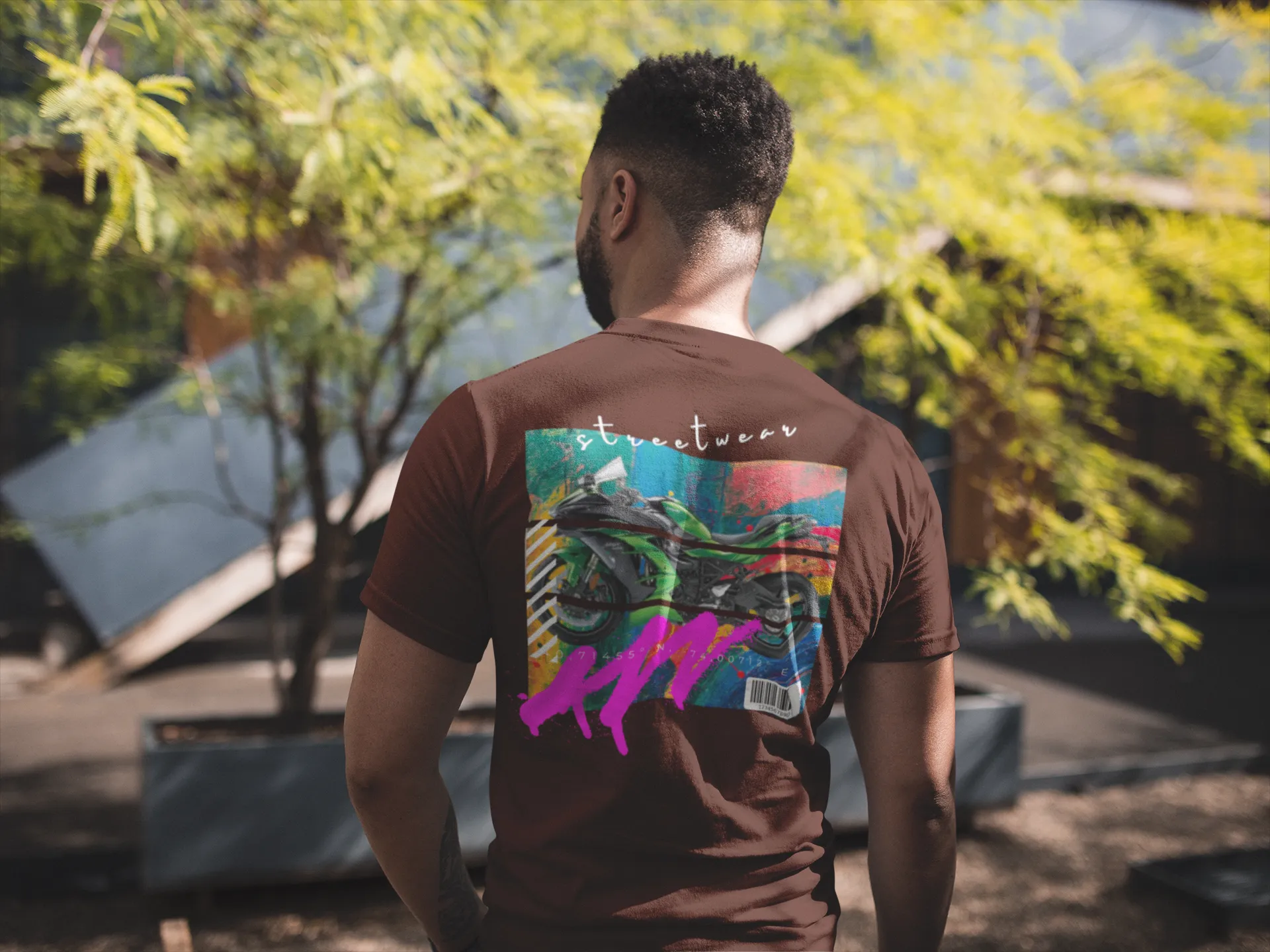 T-shirt Classic Jersey Short Sleeve (Urban Green Motorbike )