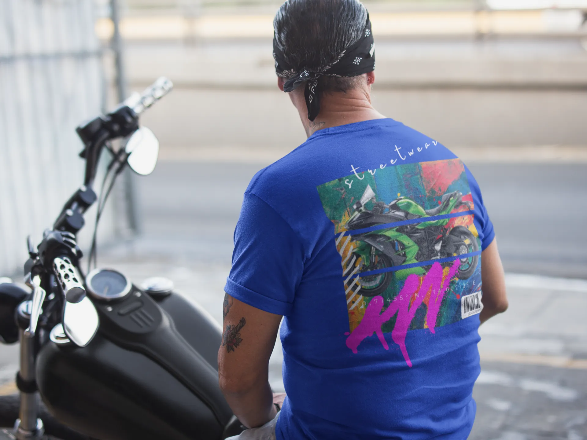 T-shirt Classic Jersey Short Sleeve (Urban Green Motorbike )