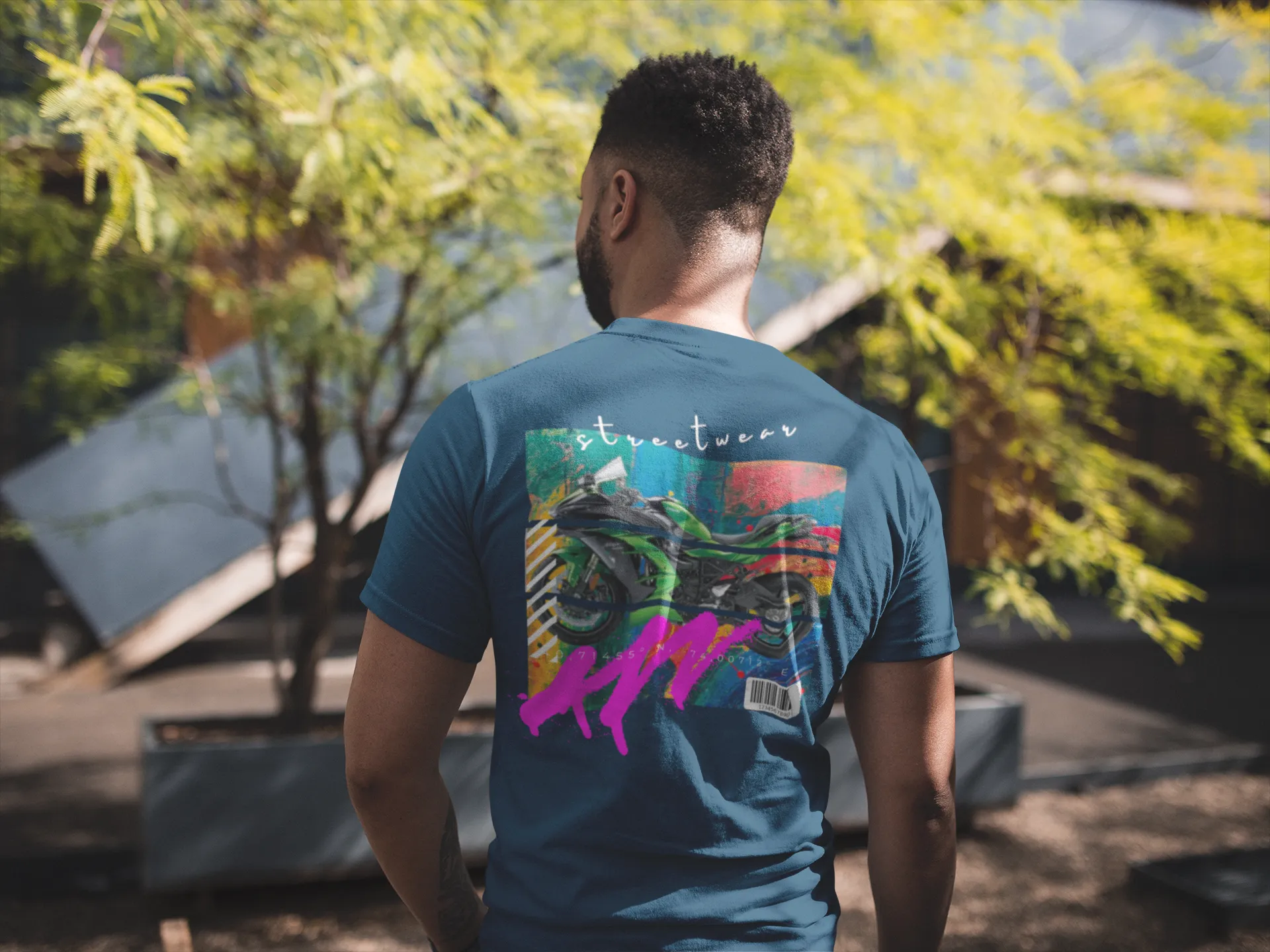 T-shirt Classic Jersey Short Sleeve (Urban Green Motorbike )