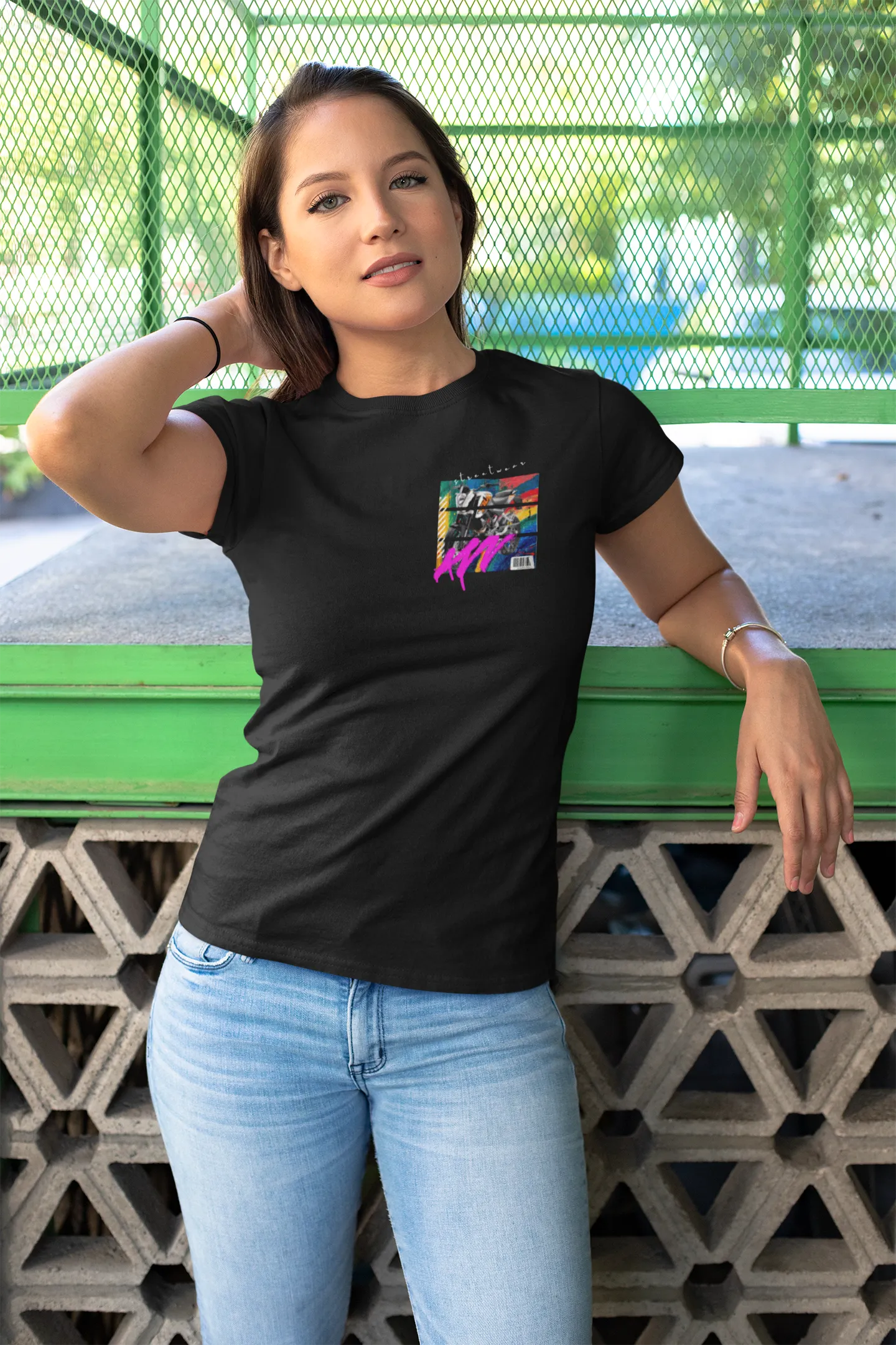 T-shirt Classic Jersey Short Sleeve (Urban White Sports Motorbike )