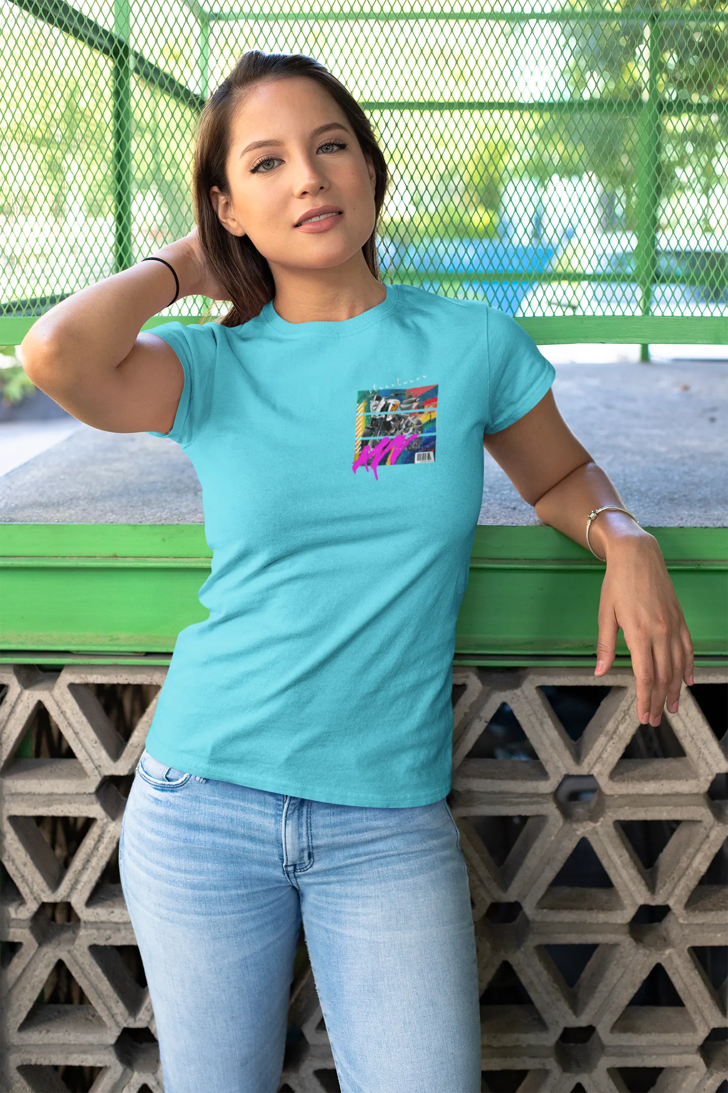 T-shirt Classic Jersey Short Sleeve (Urban White Sports Motorbike )
