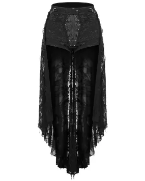 WK-502 Womens Gothic Studded Casket Lace Hot Shirts & Half Skirt Set