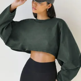 Women Sports Crop Top  Autumn