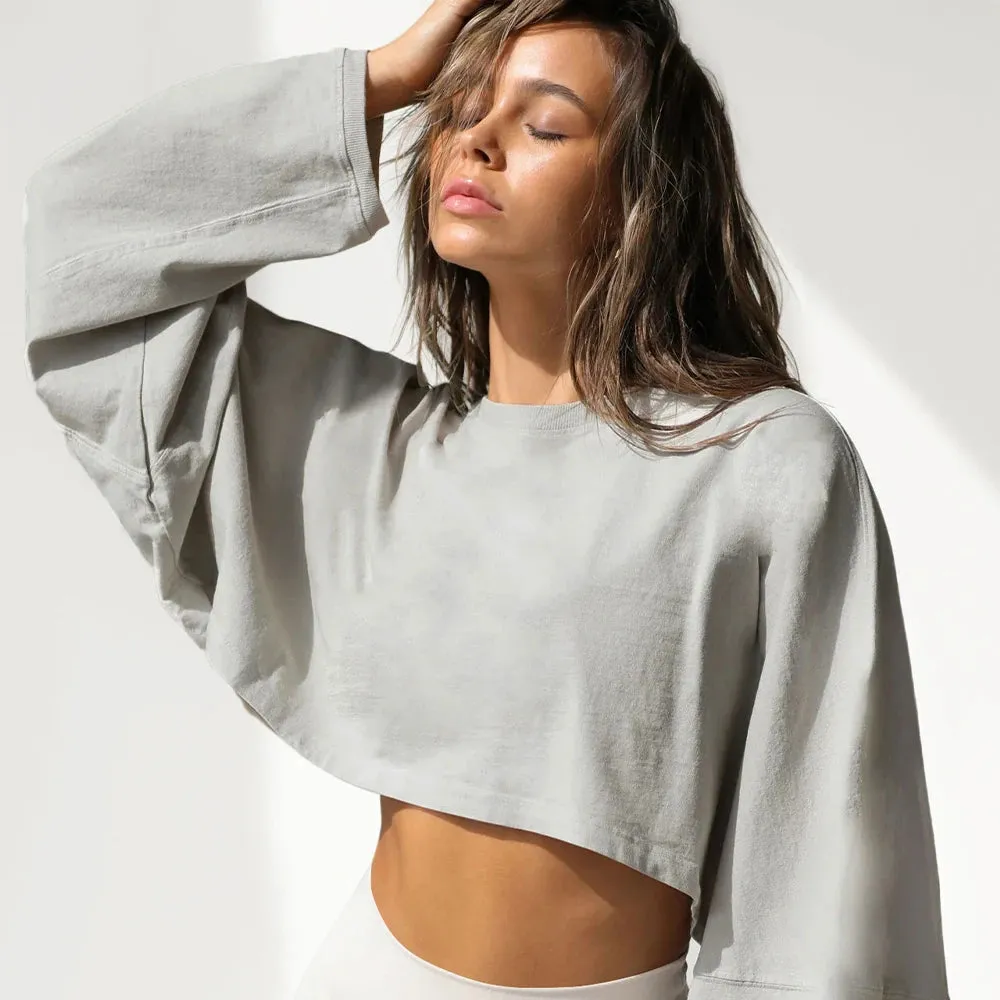 Women Sports Crop Top  Autumn