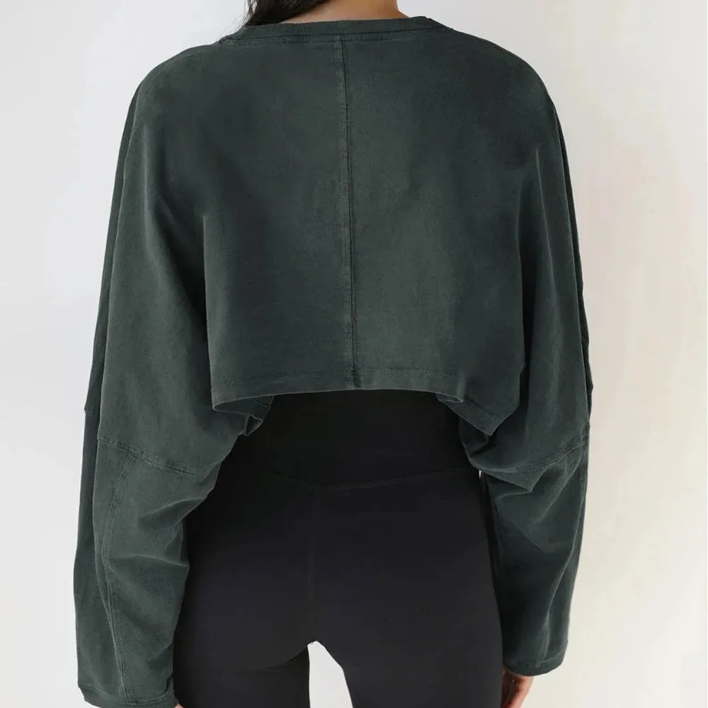 Women Sports Crop Top  Autumn