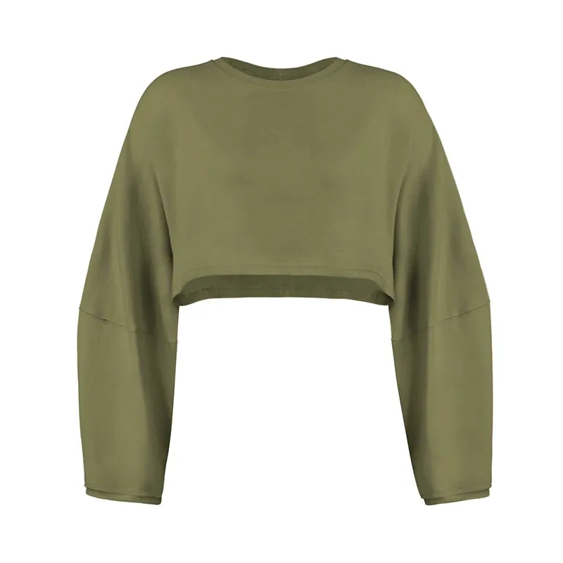 Women Sports Crop Top  Autumn