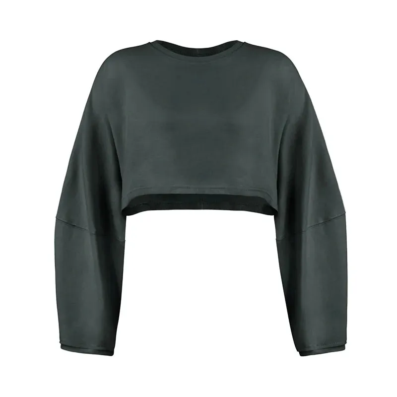 Women Sports Crop Top  Autumn