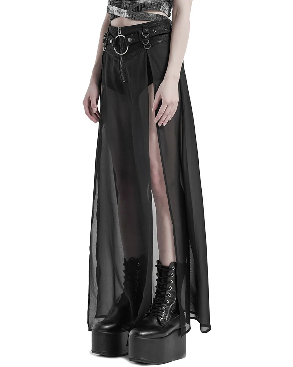 WQ-494 Womens CyberPunk Layered Hot Pants & Skirt