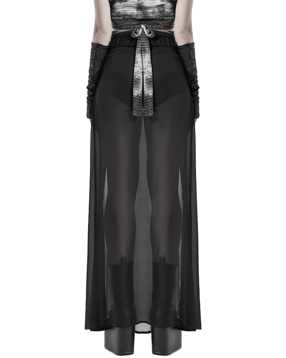 WQ-494 Womens CyberPunk Layered Hot Pants & Skirt