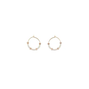 XS Crystal Hoops - PEARL