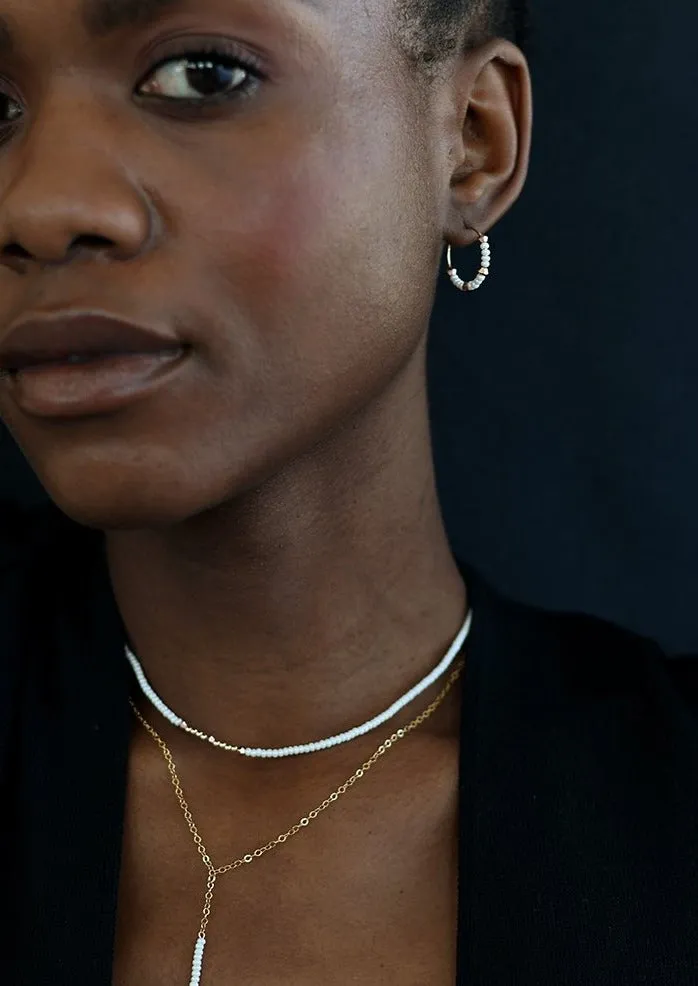 XS Crystal Hoops - PEARL