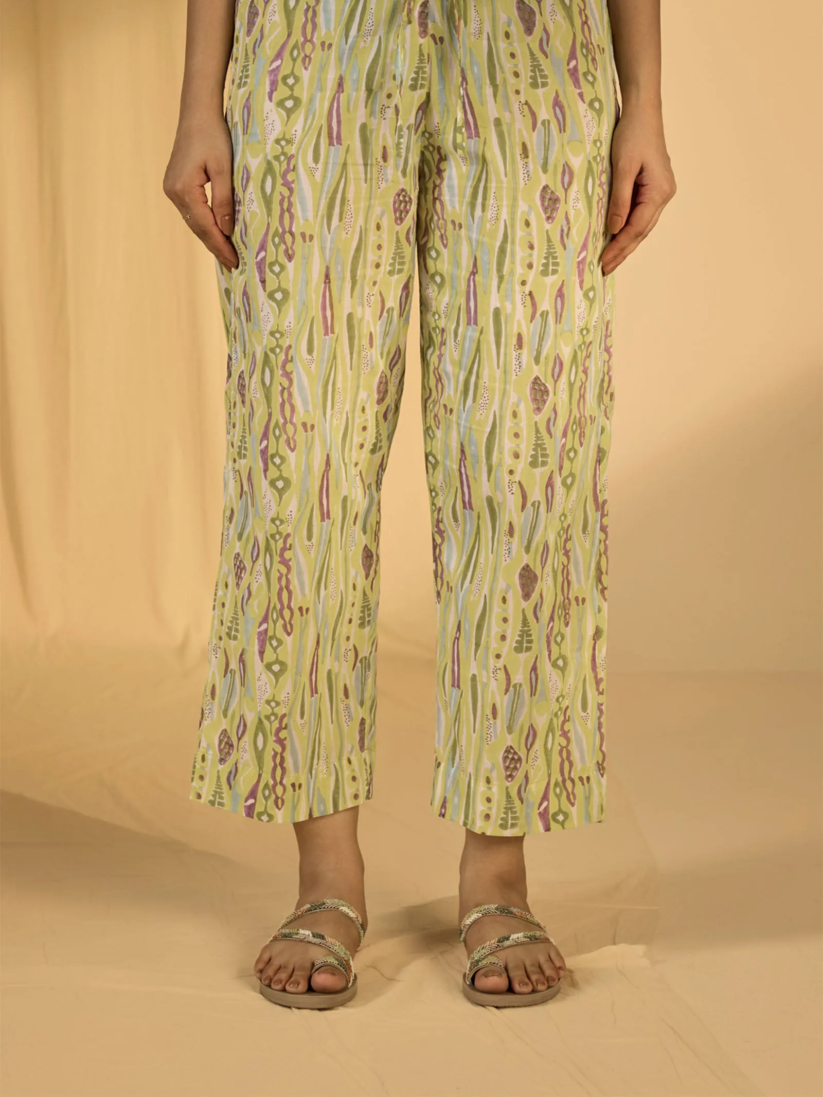 Yellow Sketch Voile Seriously Short Pant